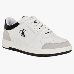 Calvin Klein White and Black Sneakers with CK Logo